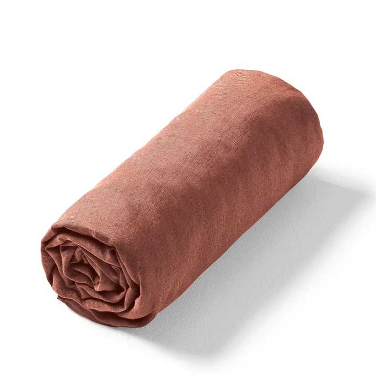 Elina Washed Linen Fitted Sheet for Thick Mattresses - 1