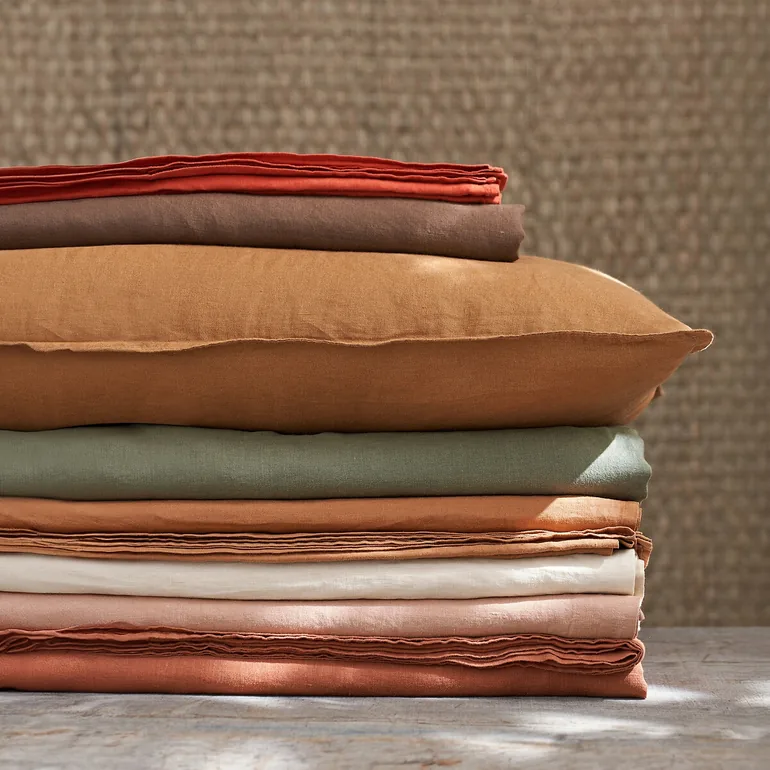 Elina Washed Linen Fitted Sheet for Thick Mattresses - 4