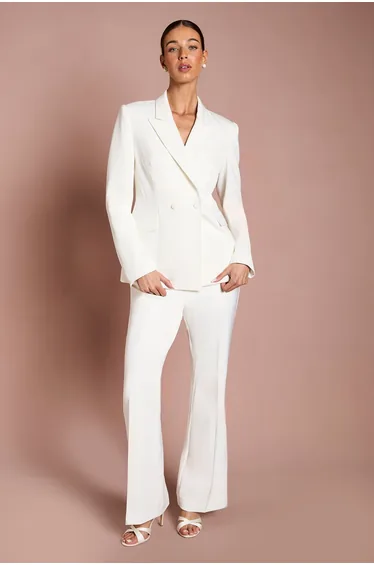 Stitch Detail Double Breasted Blazer