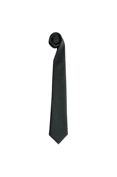 Premier Tie - Men Plain Work Tie - Black