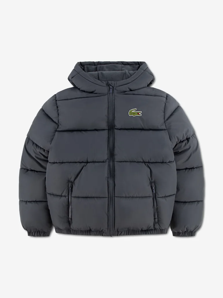 Lacoste Kids Core Puffer Jacket in Grey