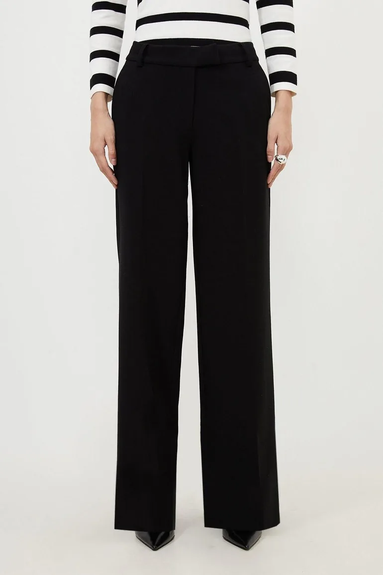 Petite Tailored Straight Leg Trousers - 1