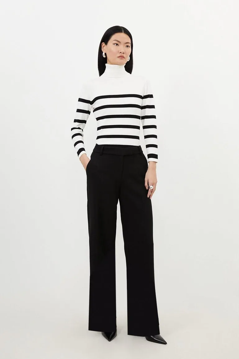 Petite Tailored Straight Leg Trousers