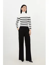 Petite Tailored Straight Leg Trousers