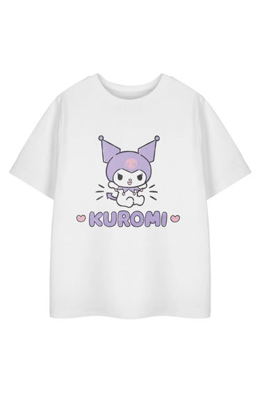 Hello Kitty Girls Kuromi Heart T-Shirt - White