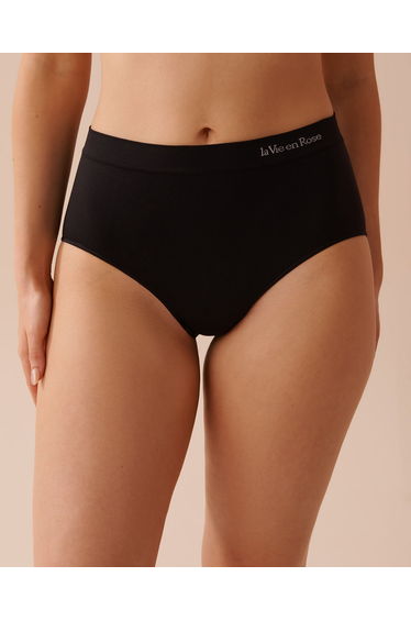 Seamless Fabric High Waist Bikini Panty