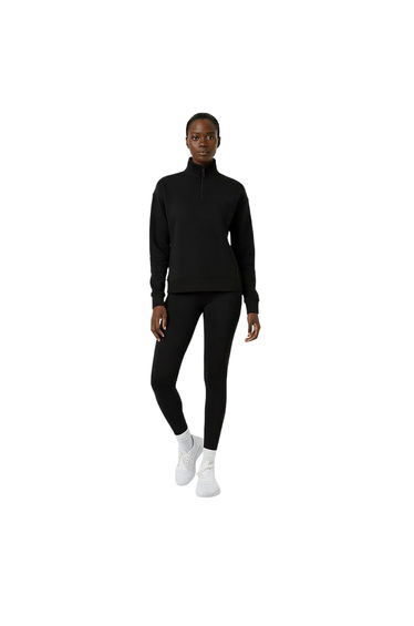 USA Pro Womens/Ladies Quarter Zip Sweatshirt - Black