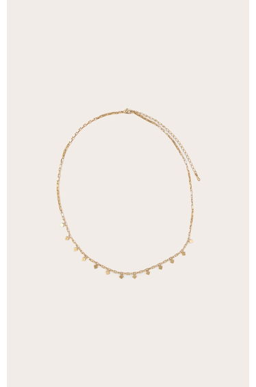 Gold Trim Choker Necklace