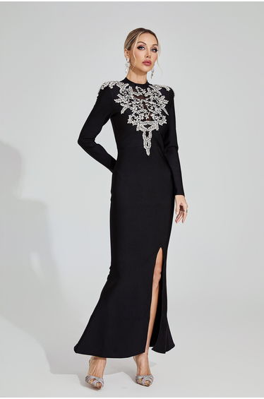 Aurora Black Diamond Bandage Dress
