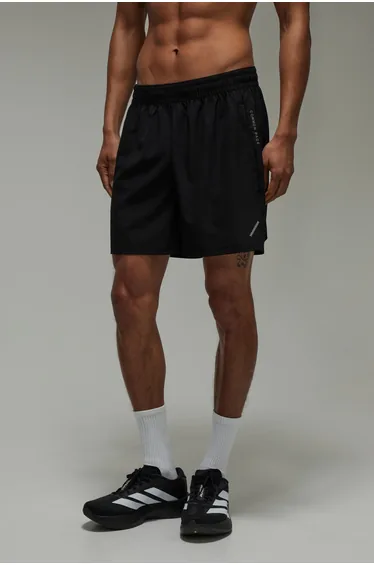 Common Pace Running Perforated 5inch Short - black