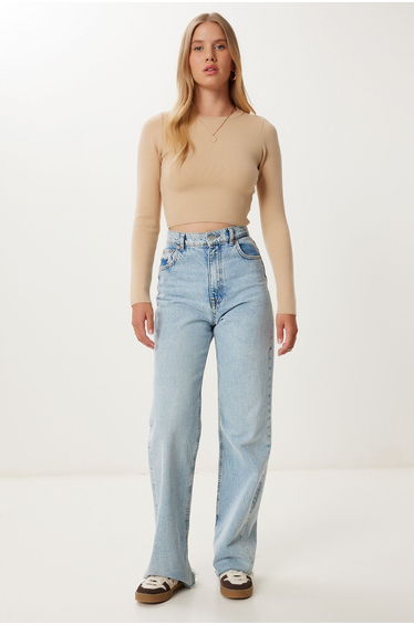 Women's Biscuit Basic Crop Knit Sweater