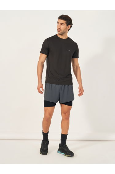 4-Way Stretch 2in1 Training Shorts with Side Print Detail