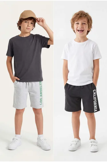 Anthracite-Kar Melanj Plain Knitted Shorts & Bermuda