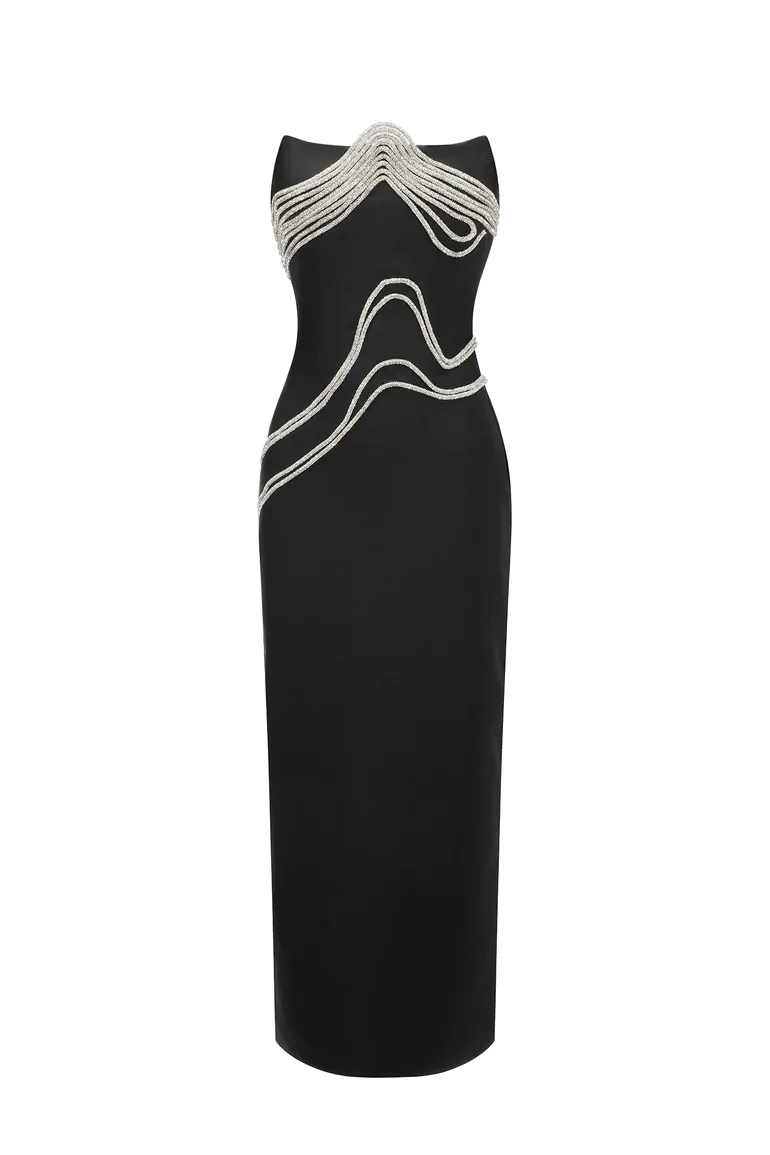 black business dress women ZAPAKA Women Black Work Dress With Slit V Neck 3/4 Sleeve Pencil Midi  Business Casual Dress