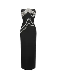 Oga Sleeveless Diamond Bandage Maxi Dress - 1