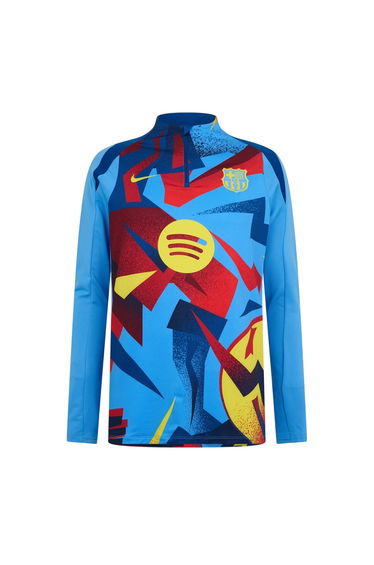 FC Barcelona Mens Pre-Match Nike Sweatshirt - Blue/Yellow