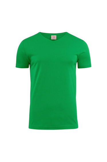 Printer Mens V Neck T-Shirt - Fresh Green