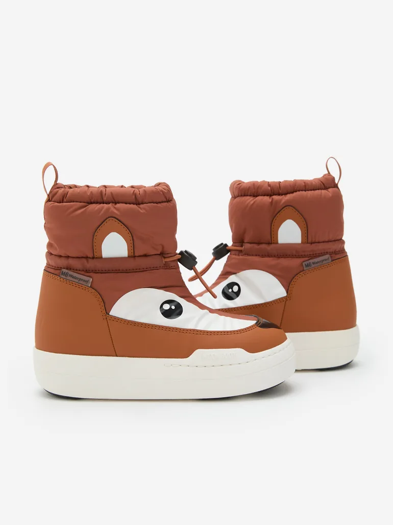 Moon Boot Kids JR Park Tube Mid Animal WP Boots in Brown - 2