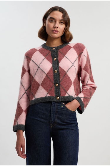 Premium Alpaca Wool Blend Fairisle Knitted Cardigan
