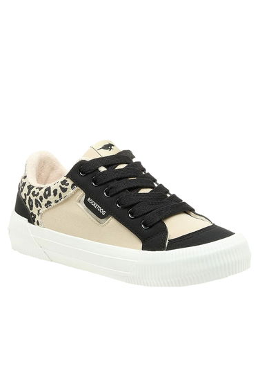 Rocket Dog Womens/Ladies Cheery Colour Block Faux Suede Trainers - Black/Natural