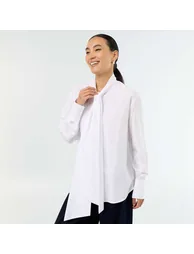 Pussy-bow blouse WHITE