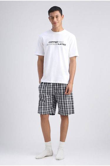 Coffee Slogan Lounge Shorts Set