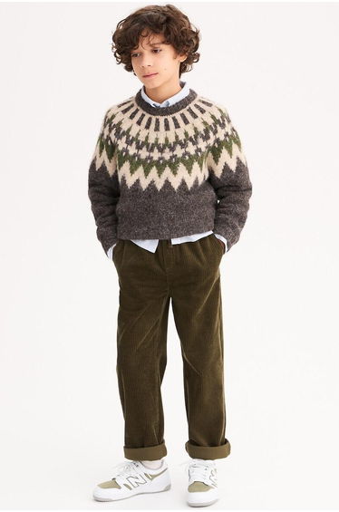 Corduroy Straight Trousers