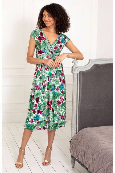 Sara Midi Dress (Paradise Green)
