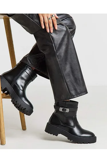 Chunky Ankle Boot Wide