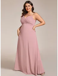 Plus Size A-Line Sleeveless Evening Dress - 3