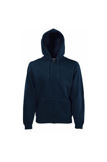 Fruit Of The Loom Mens Premium 70/30 Hooded Zip-Up Sweatshirt / Hoodie - Deep Navy