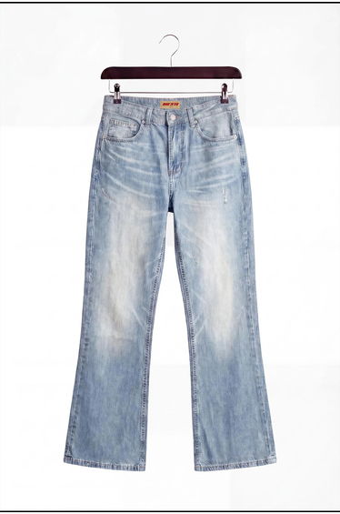 GIESTO Men's Mid-Waist Flare Jeans