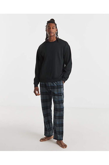 Crew Sweat and Check Lounge Pant Set