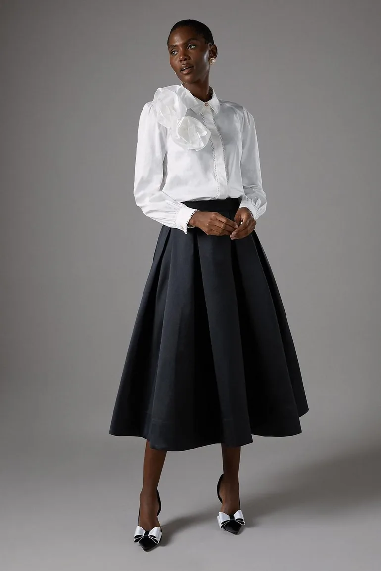 Twill Full Volume Skirt