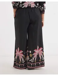 Palm Printed Palazzo Trouser - 4