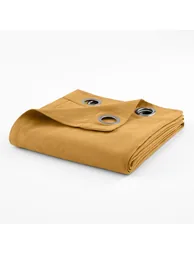 Panama Single Cotton Curtain with Metal Eyelets - 2