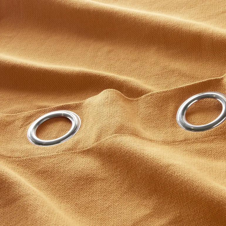 Panama Single Cotton Curtain with Metal Eyelets - 4