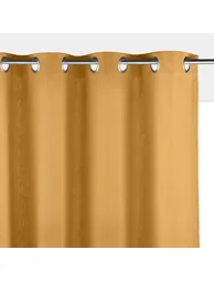 Panama Single Cotton Curtain with Metal Eyelets - 1