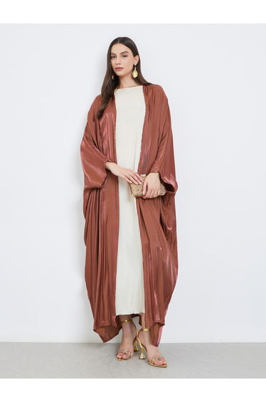 Coffee Brown Batwing Sleeve Abaya