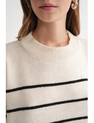 Mixray Striped Knit Pullover Sweater - 5