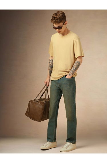 Mid Rise Relaxed Fit Faded Jeans