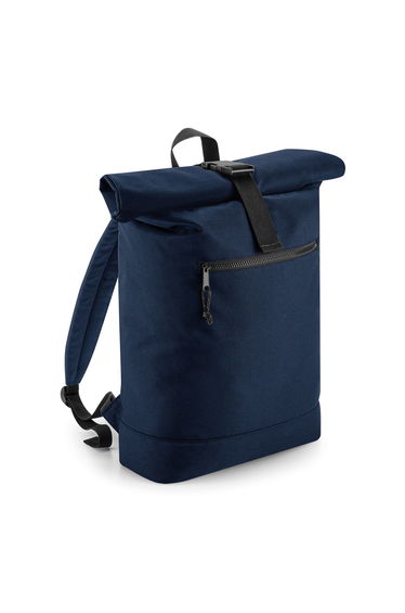 Bagbase Rolled Top Recycled Backpack - Navy