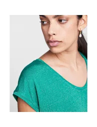 Metallic T-Shirt with V-Neck - 3