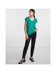 Metallic T-Shirt with V-Neck