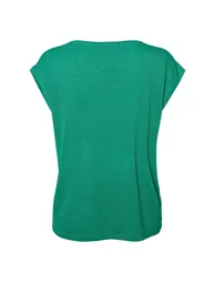Metallic T-Shirt with V-Neck - 5