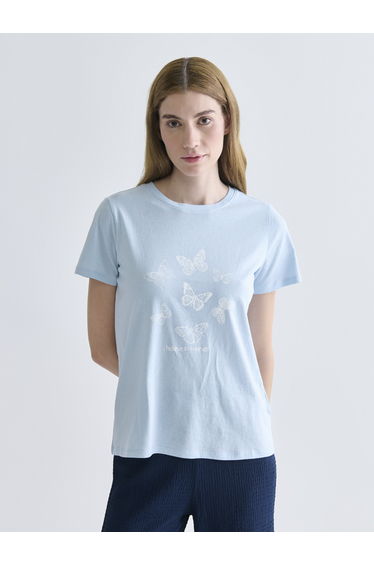 Crew Neck Printed Women's T-Shirt