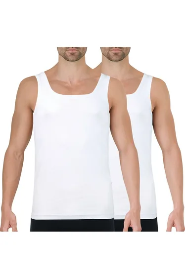 Pack of 2 Duo Eco Vest Tops in Cotton