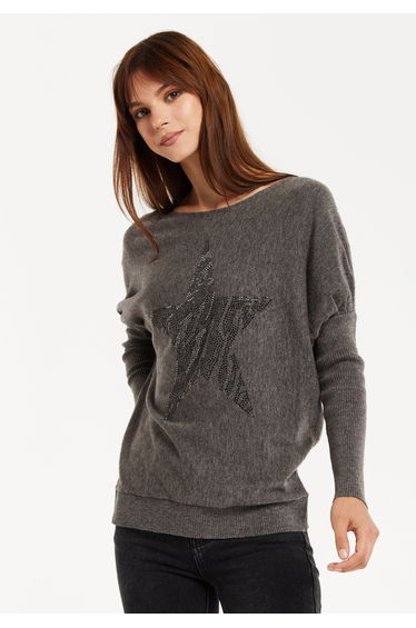 Women's Dark Grey Jumper product thumbnail 2
