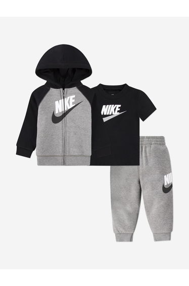 Nike Boys 3 Piece Tracksuit Set in Grey