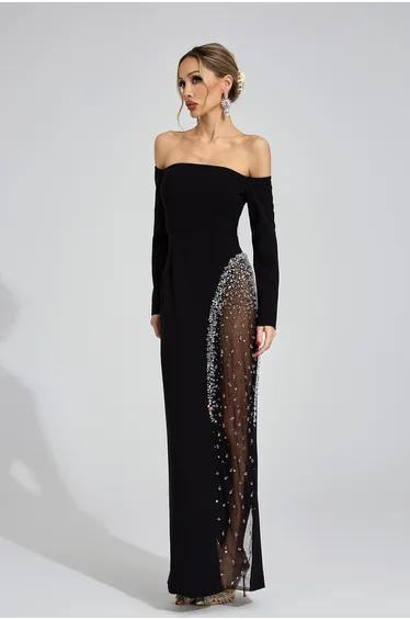 Kismet Black Diamond Maxi Dress